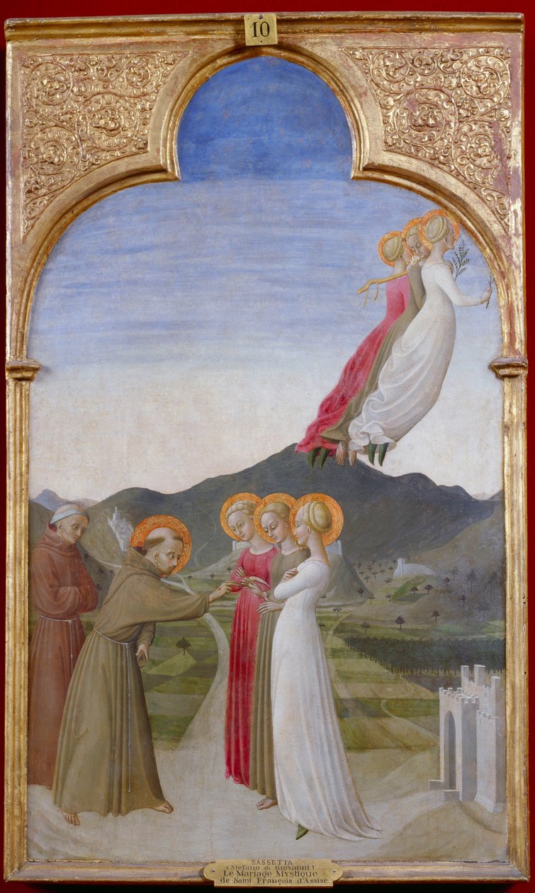O casamento místico de São Francisco de Assis de Stefano di Gionvanni dit Sassetta