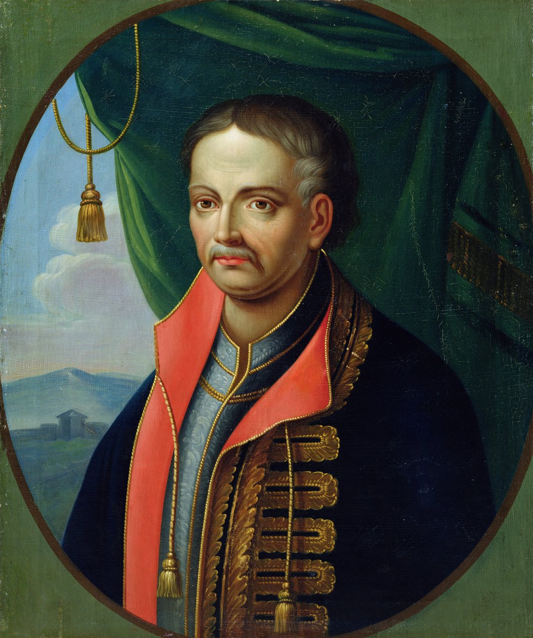 Retrato de Ivan Mazepa, hetman dos cossacos ucranianos de Stepan Zemlykov