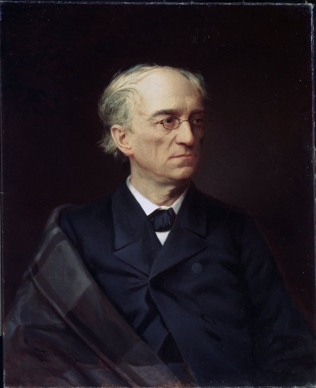 Retrato do poeta russo Fyodor Ivanovich Tyutchev (Theodore Tiouttchev ou Tioutchev de Stepan Fyodorovich Alexandrovsky