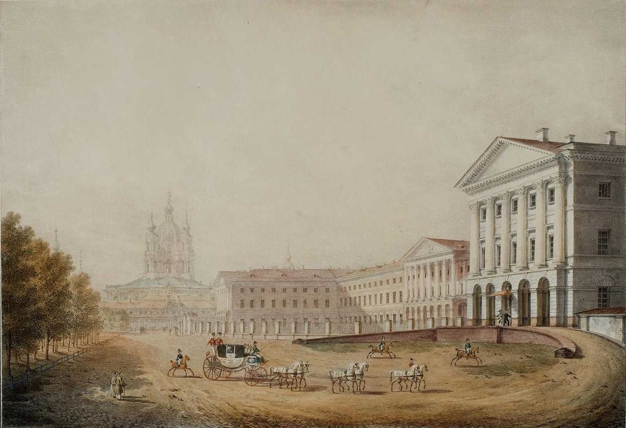 O Instituto Smolny para Nobres Donzelas em São Petersburgo, 1823 de Stepan Philippovich Galaktionov