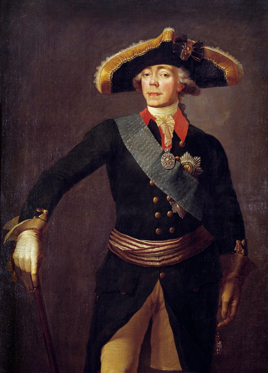 Retrato de Paulo I (1754-1801) Imperador da Rússia Pintura de Stepan Semenovich Shchukin (1738-1828) Século XIX São Petersburgo, Castelo de Peterhof de Stepan Semenovich Shchukin