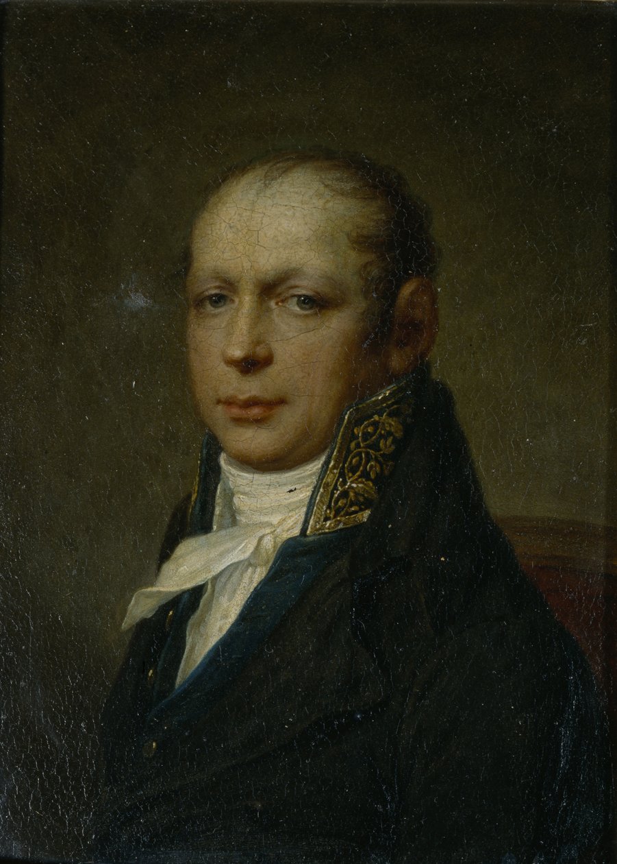 Retrato do arquiteto Andreyan Adrian D. Zakharov 1761-1811, ca 1804 de Stepan Semenovich Shchukin