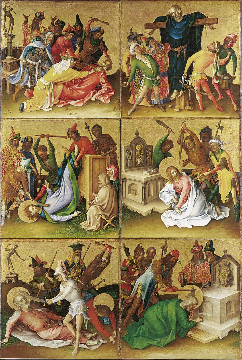 Martírio dos apóstolos. Painel direito de Stephan Lochner