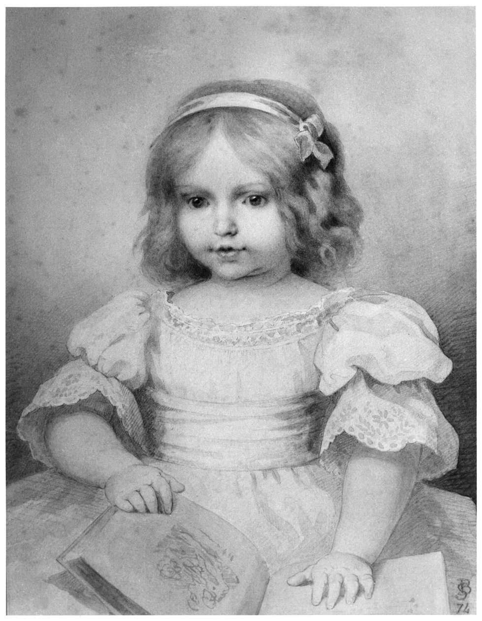 Colette com 18 meses, 1875 (foto bw) de Stephane Baron