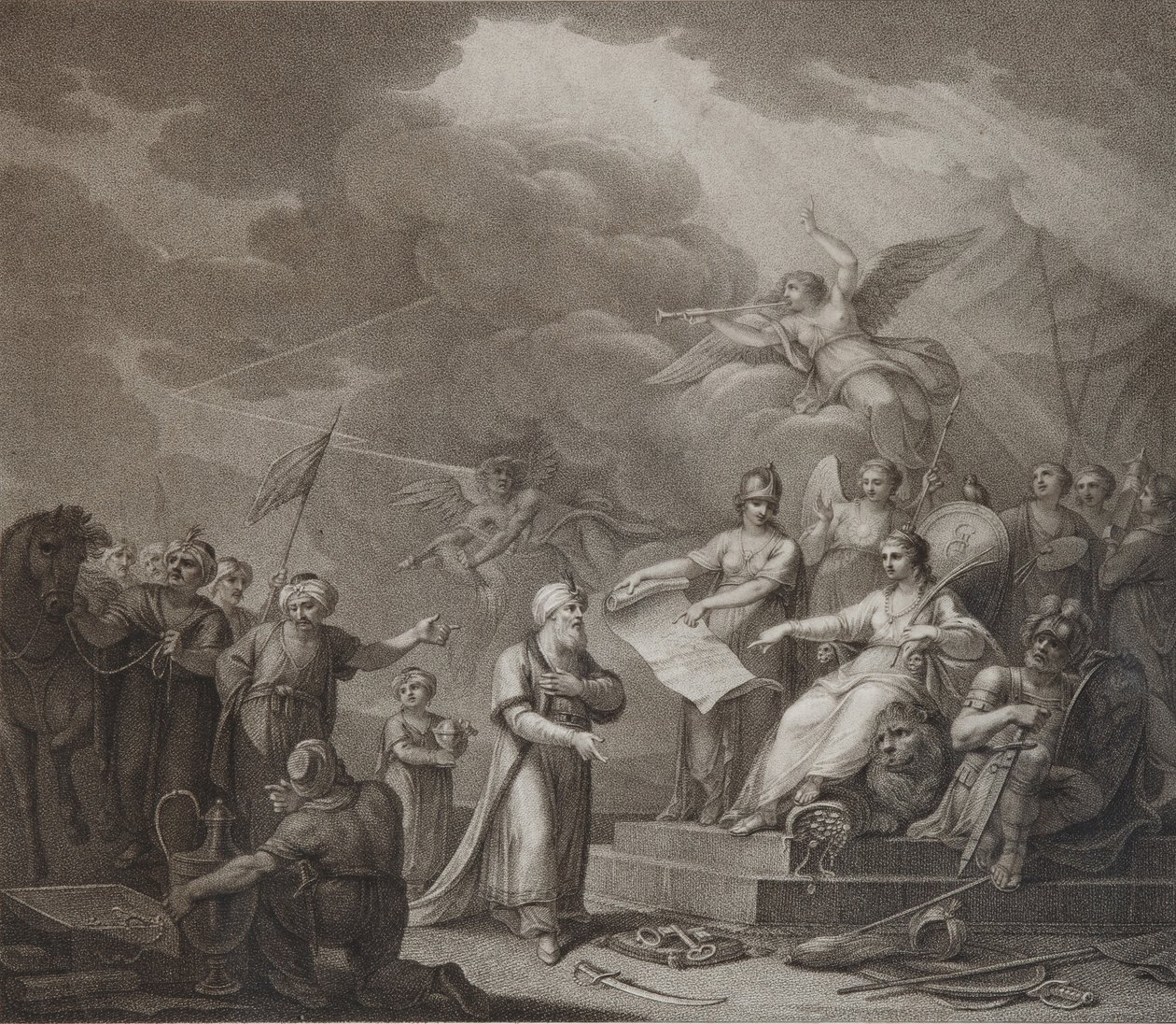 Alegoria do Tratado de Jassy, 1792 de Stephanoff