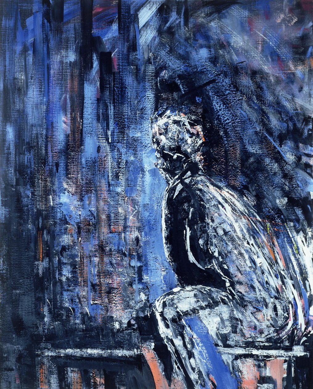 Mulher nua, painel da mão esquerda de um díptico, 1990 (ver 289825) de Stephen Finer
