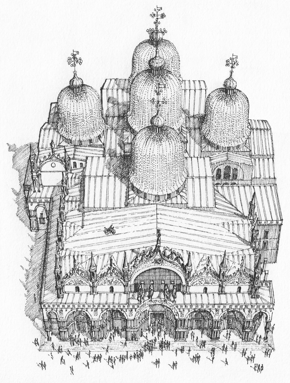 Basílica de São Marcos, Veneza, vista do ar de Stephen Conlin