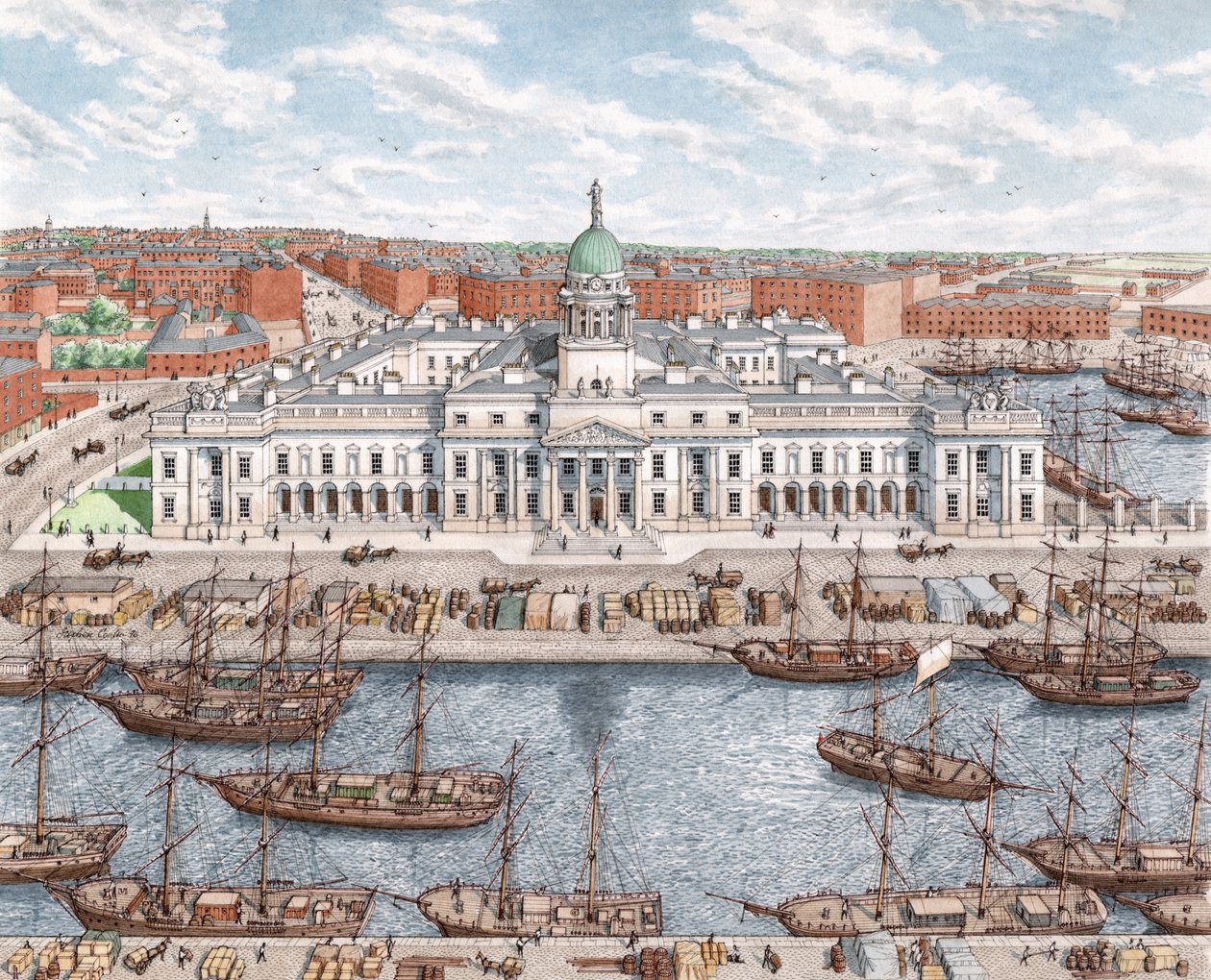 The Custom House, Dublin, Irlanda de Stephen Conlin