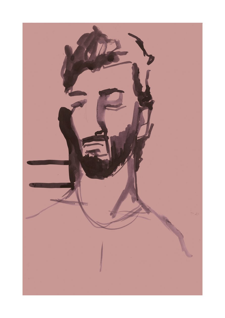Ahmad (rosa), 2023 (digital) de Stephen Dow
