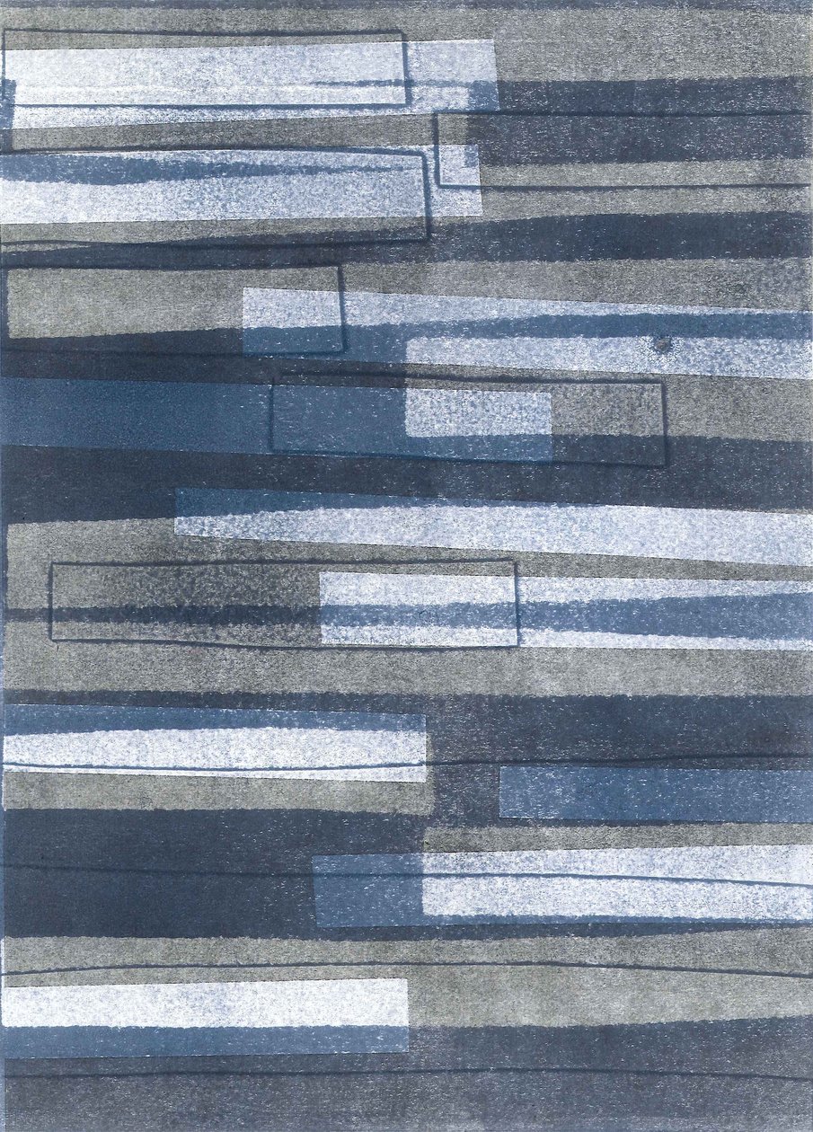 Tábuas II, 2015 (mono-impressão sobre papel) de Stephen Dow