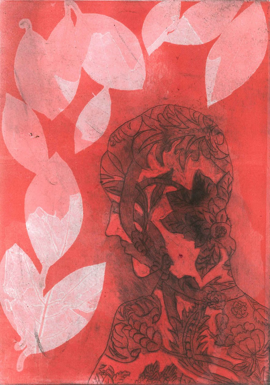Elenco II, 2015 (mono-impressão sobre papel) de Stephen Dow