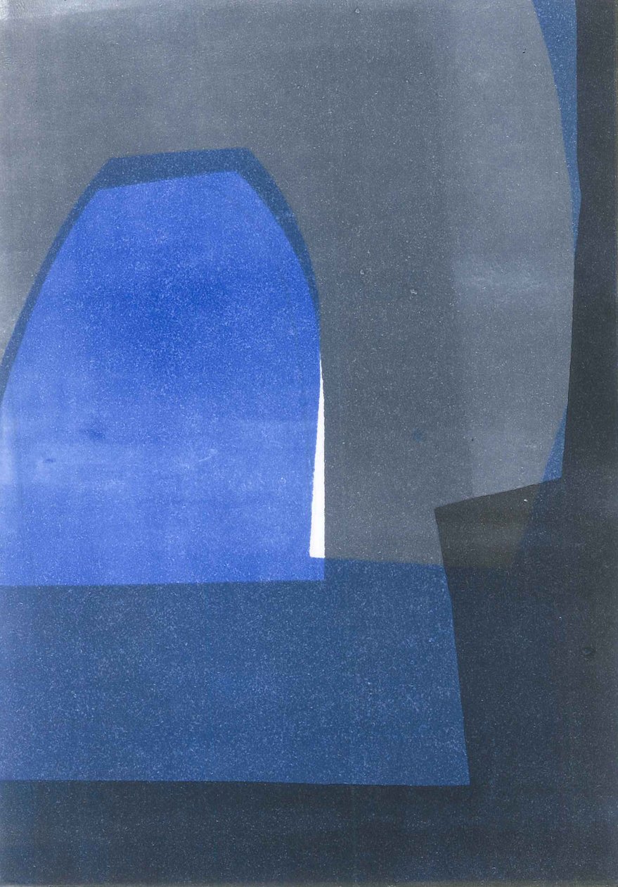Essaouira, 2015 (mono-impressão sobre papel) de Stephen Dow