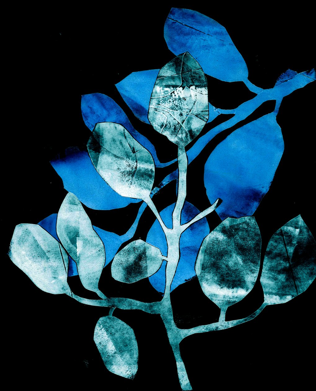 Jardim Noturno, 2017 (digital, a partir de uma collagraph) de Stephen Dow