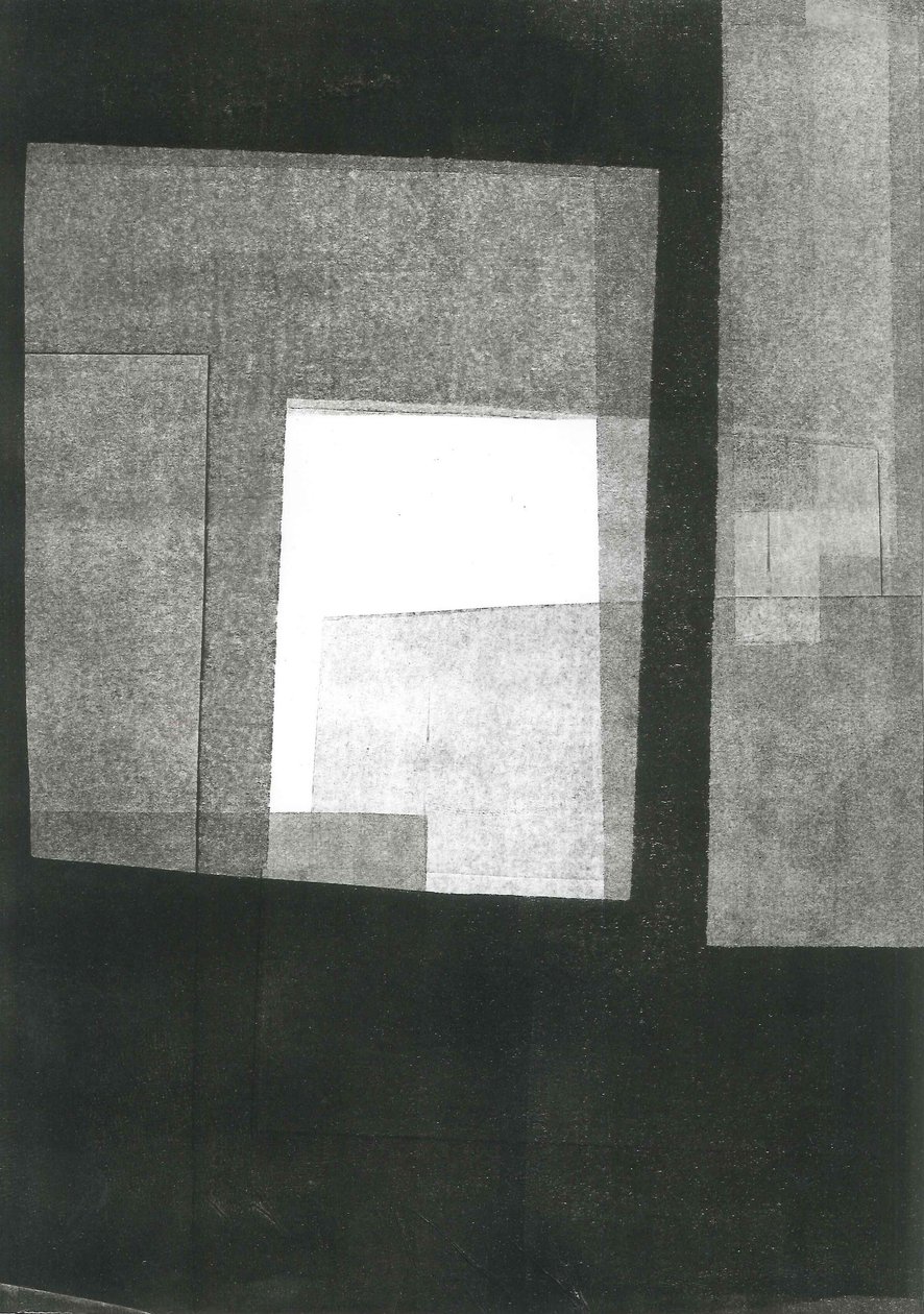Nocturnus III, 2015 (mono-impressão sobre papel) de Stephen Dow