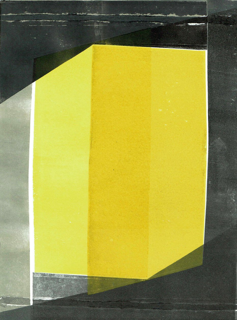 Oblíquo I, 2020, mono-impressão sobre papel de Stephen Dow