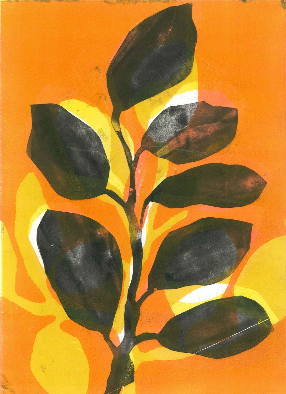 Jardim de verão, 2015 (mono-impressão sobre papel) de Stephen Dow