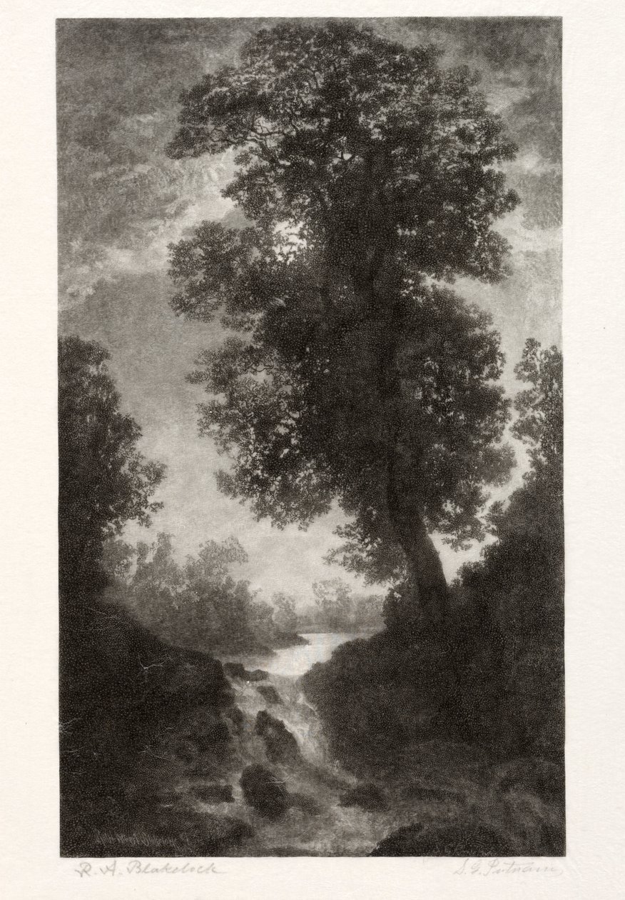 Uma cachoeira ao luar, 1887. de Stephen Greeley Putnam