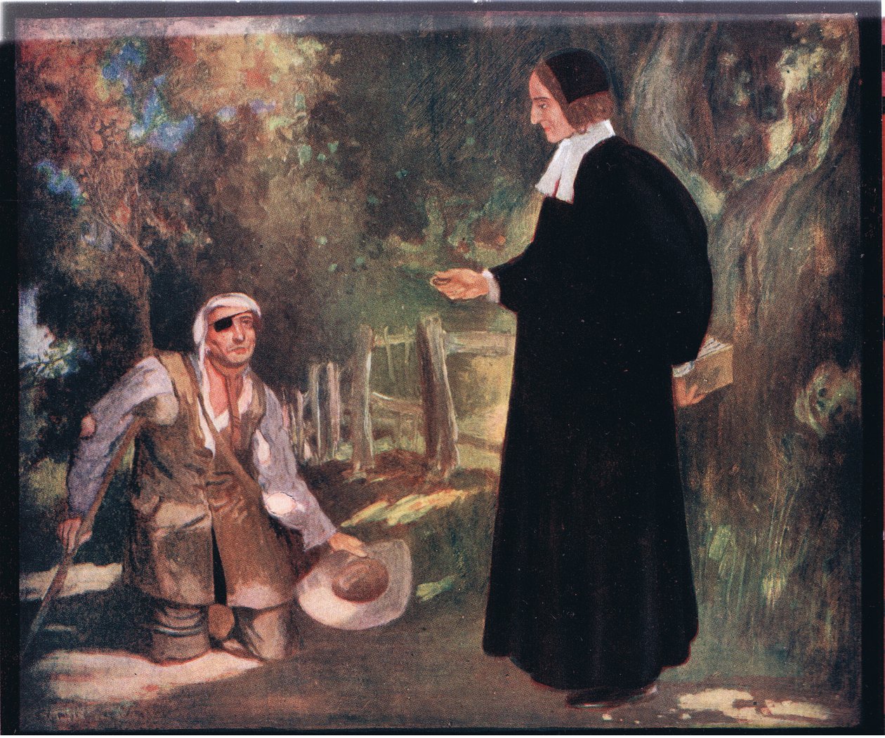 Bispo Ken e o mendigo (lito colorido) de Stephen Reid