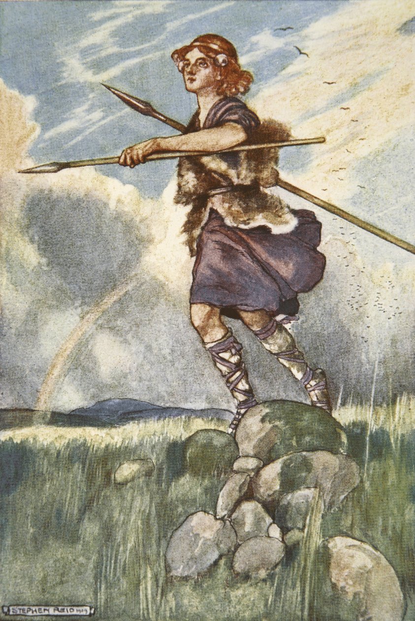Cuchulain parte para Emain Macha, ilustração de 
