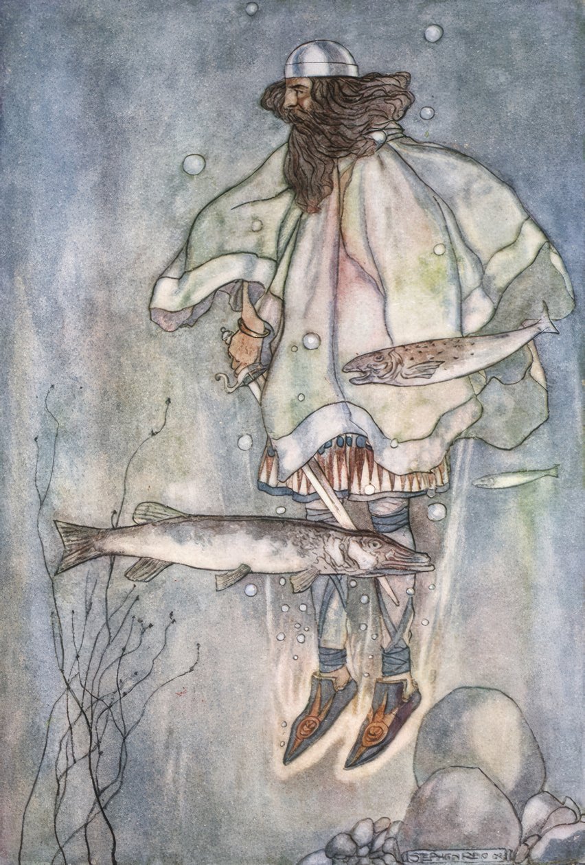 Fergus afunda no lago de Stephen Reid