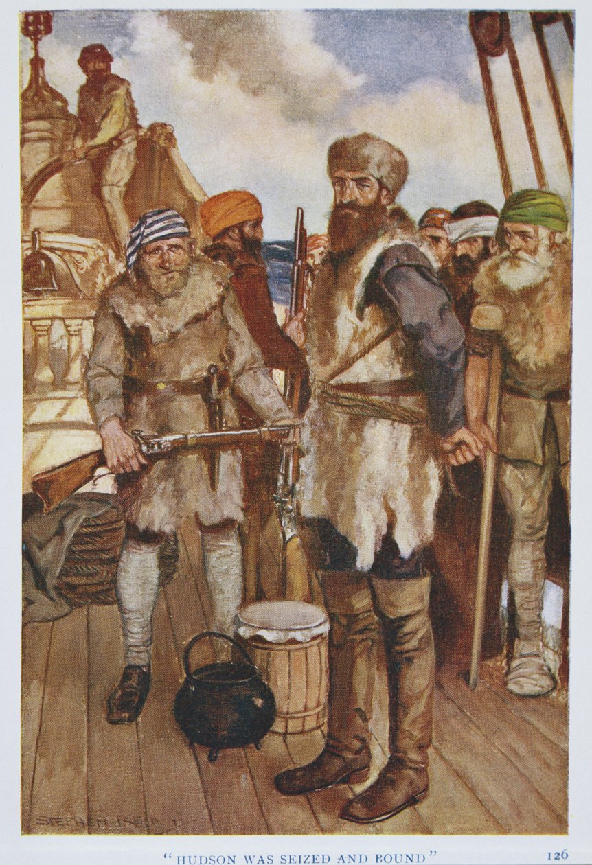 Hudson foi apreendido e encadernado, ilustração de 