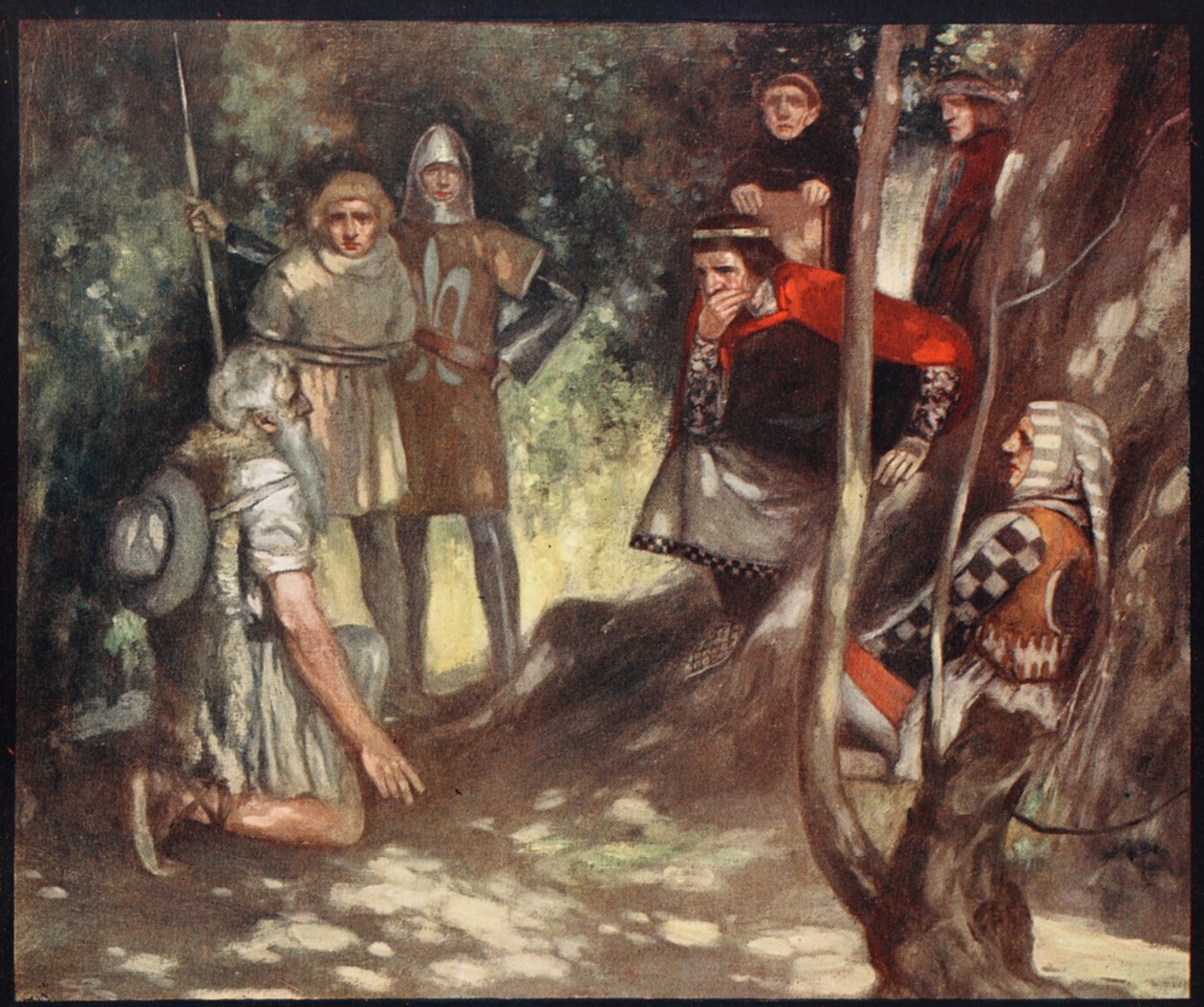 São Luís da França no Bosque de Vincennes, ilustração de 