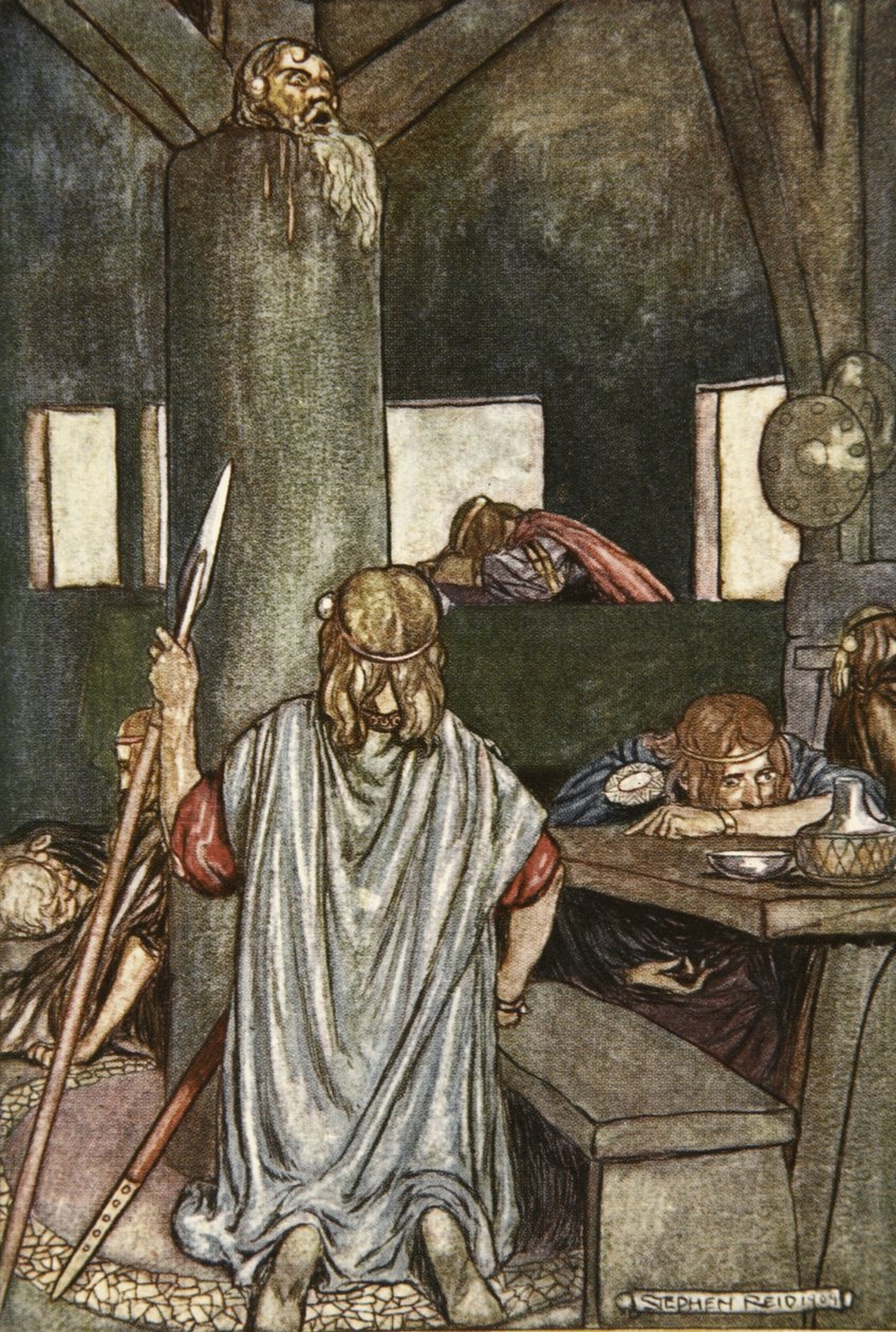 Sualtach desperta o Rei, ilustração de 