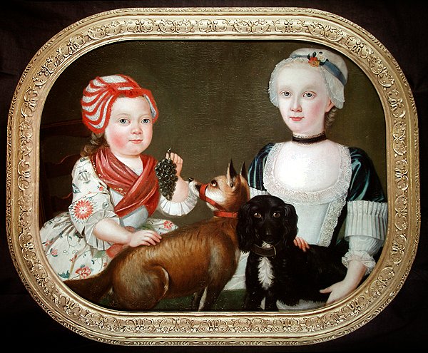 Retrato de duas jovens raparigas (óleo sobre tela) de Stephen Slaughter