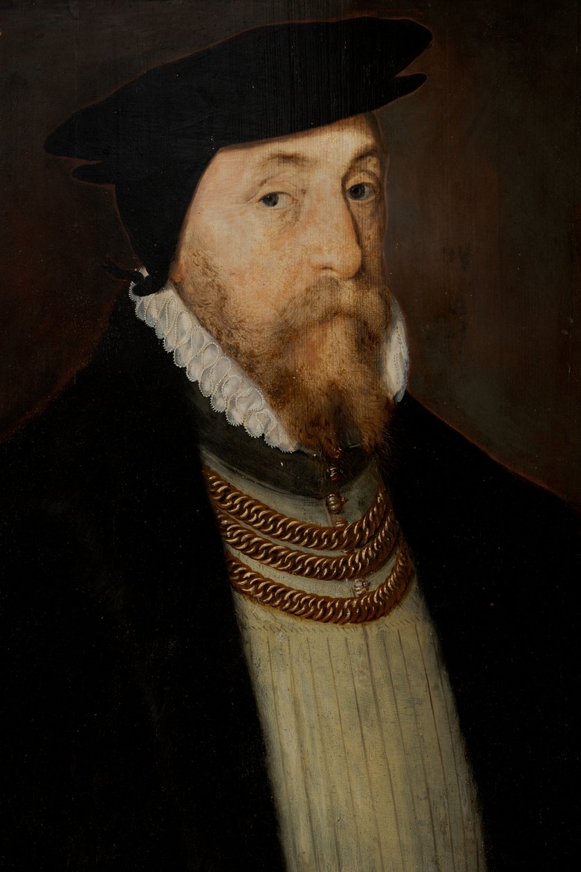 Sir Thomas Gresham (c. 1518-1579), c.1518-79 (óleo sobre painel) de Steven van der (attr. to) Meulen