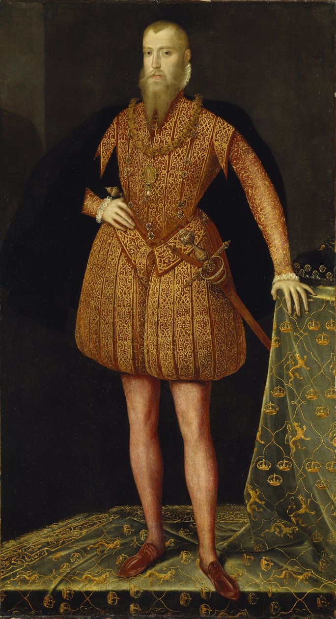 Retrato do rei Eric XIV da Suécia 1533-1577, 1561 de Steven van der Meulen