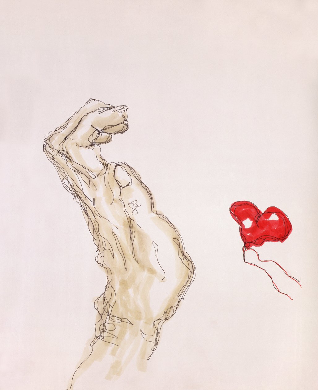 Com medo do amor, 2006 (caneta e tinta) de Stevie Taylor