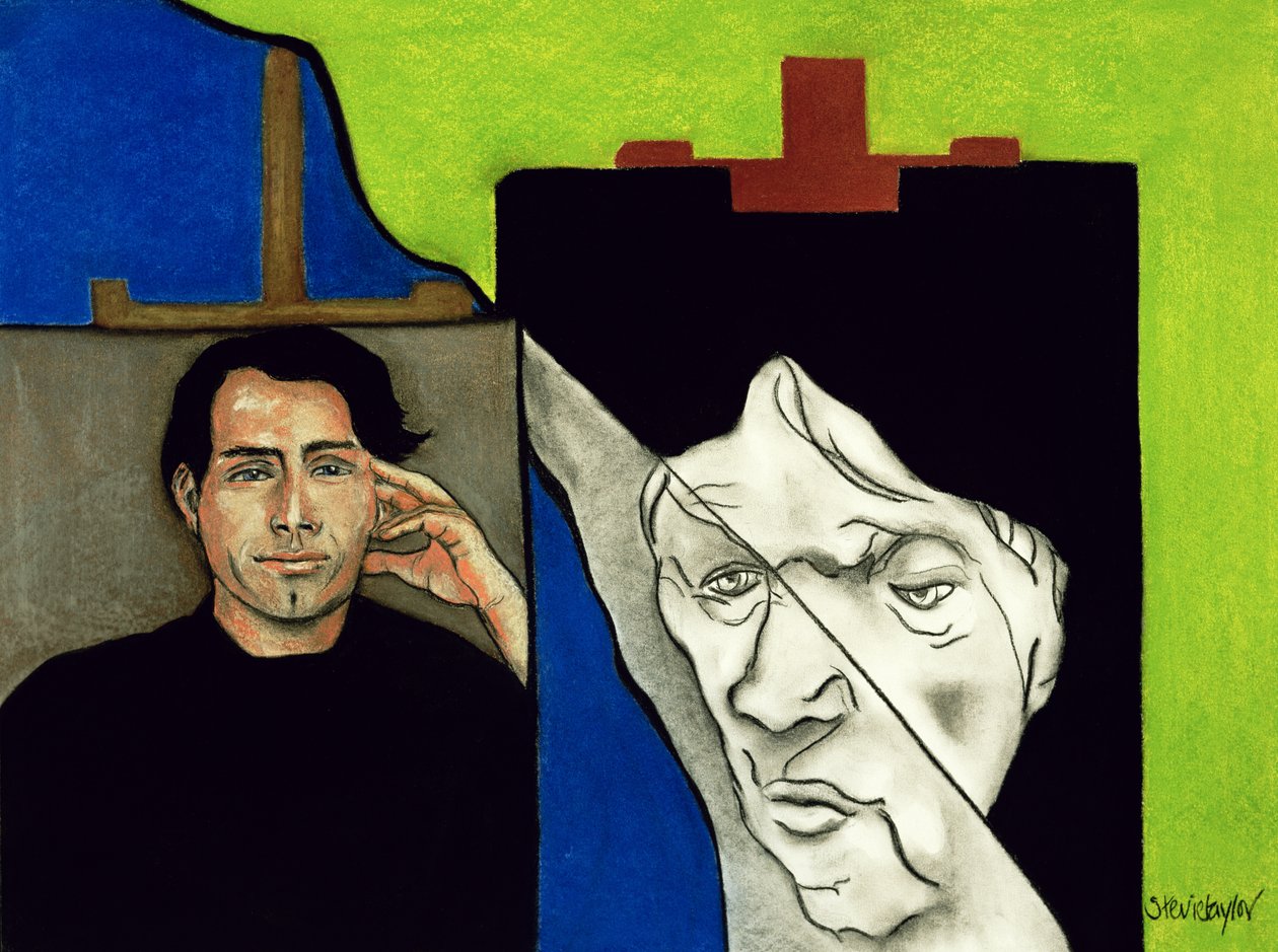Negação, 1999 (carvão e pastel no papel) de Stevie Taylor