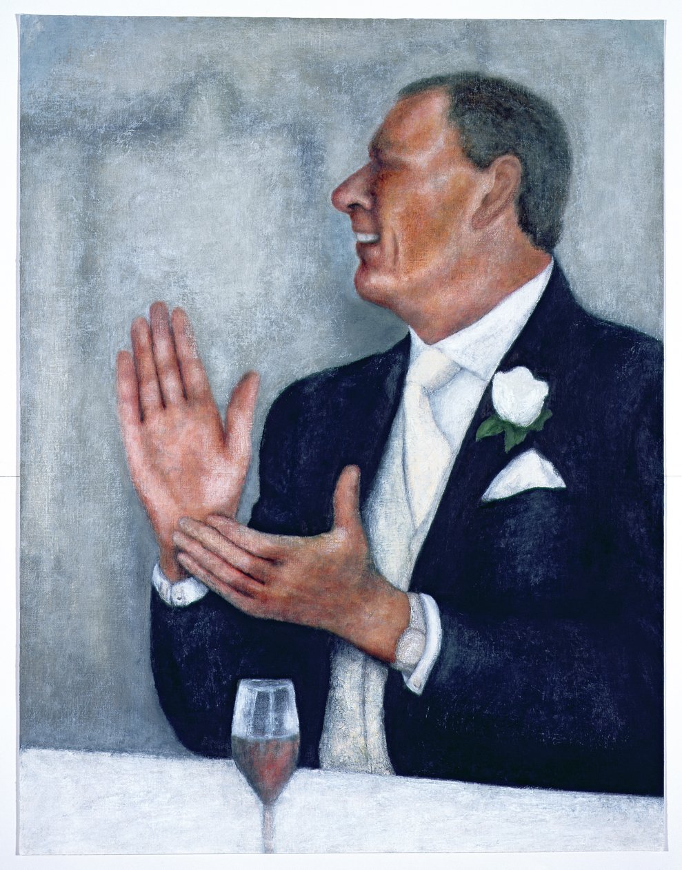 Felicitações, 2007 (óleo sobre carvão no papel) de Stevie Taylor
