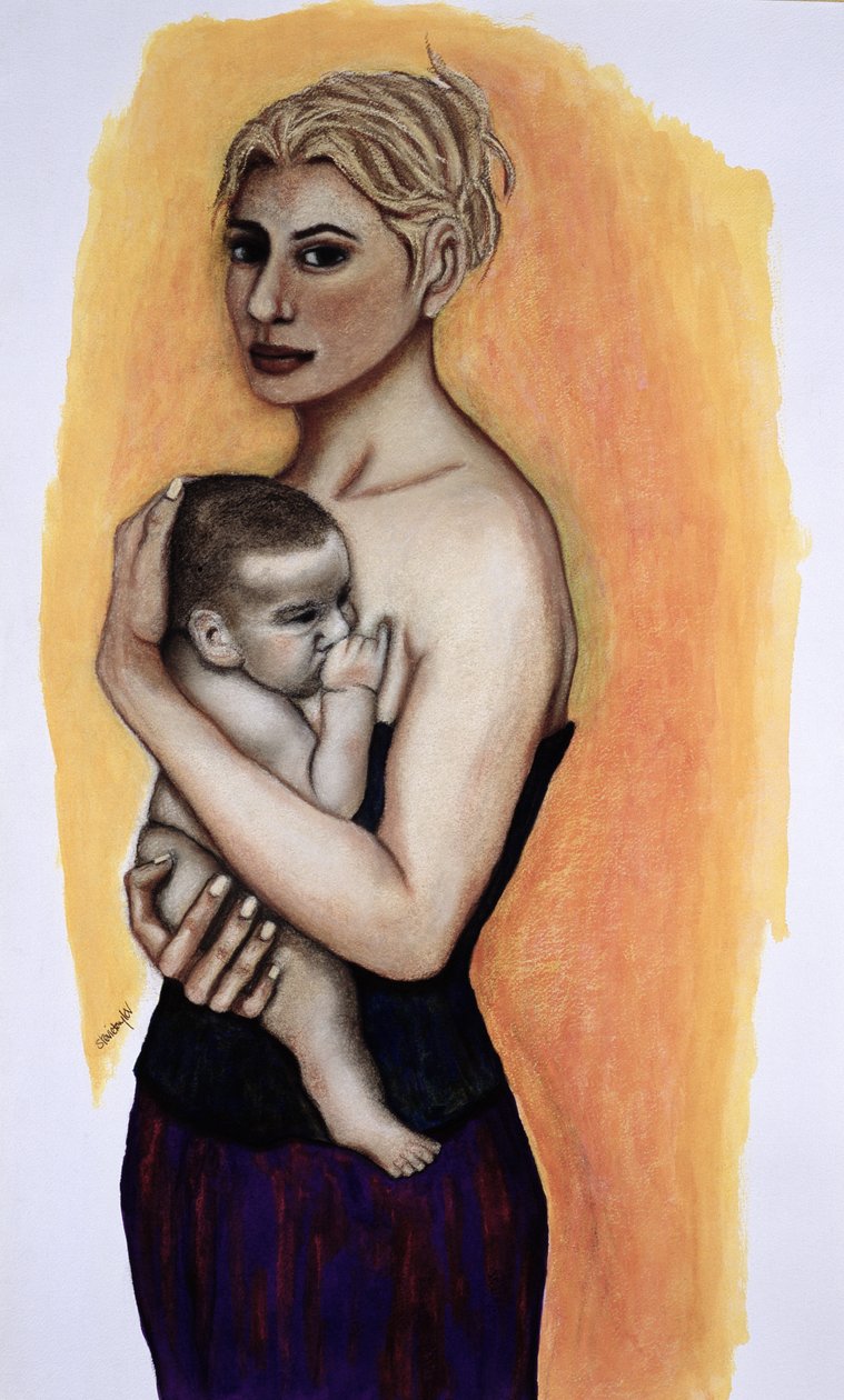 Seu filho (pastel e tinta no papel) de Stevie Taylor