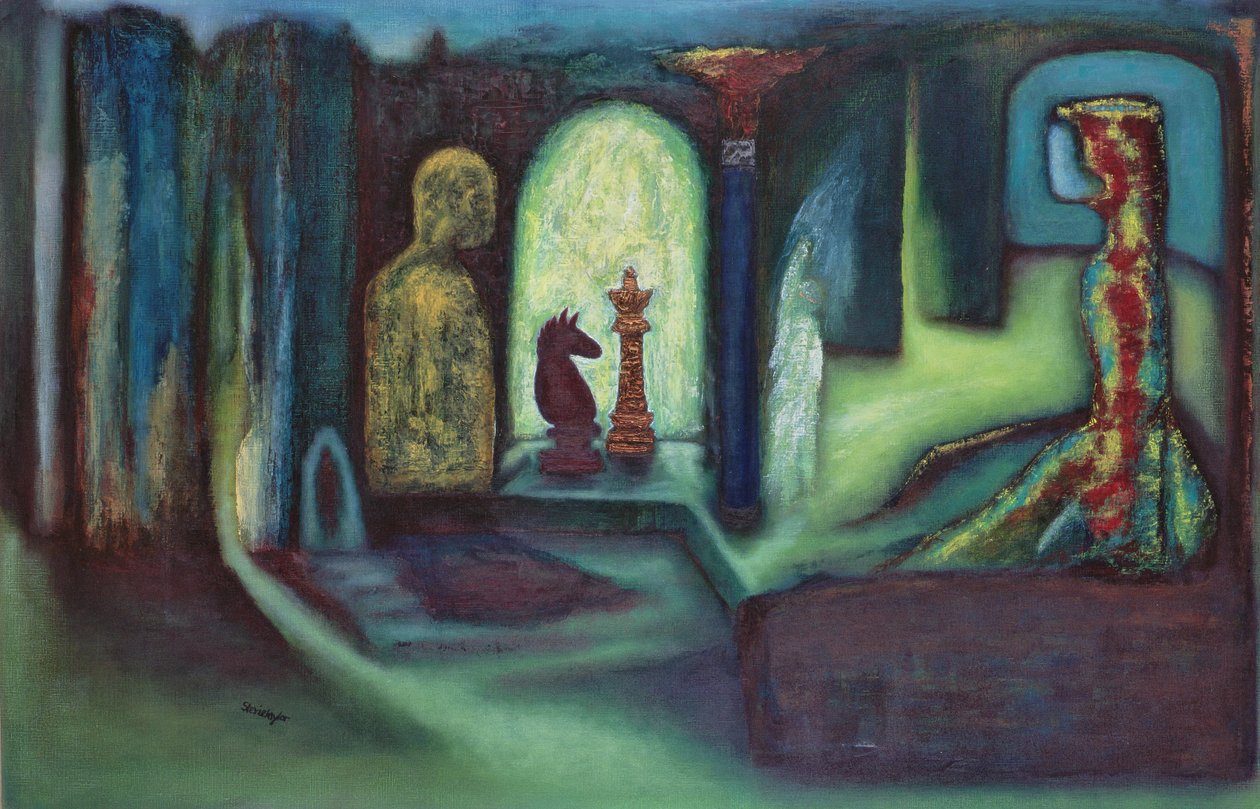 Jogadores, 2004 (óleo sobre papel) de Stevie Taylor