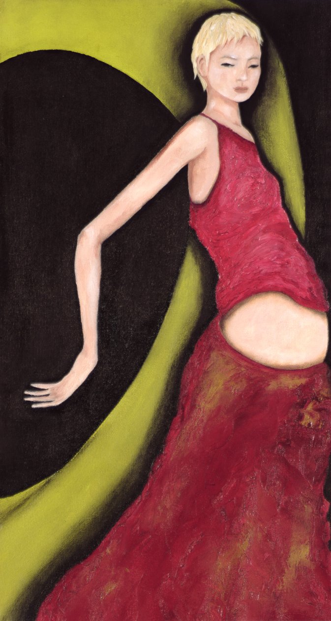 Ela está tendo um bebê (óleo sobre papel) de Stevie Taylor