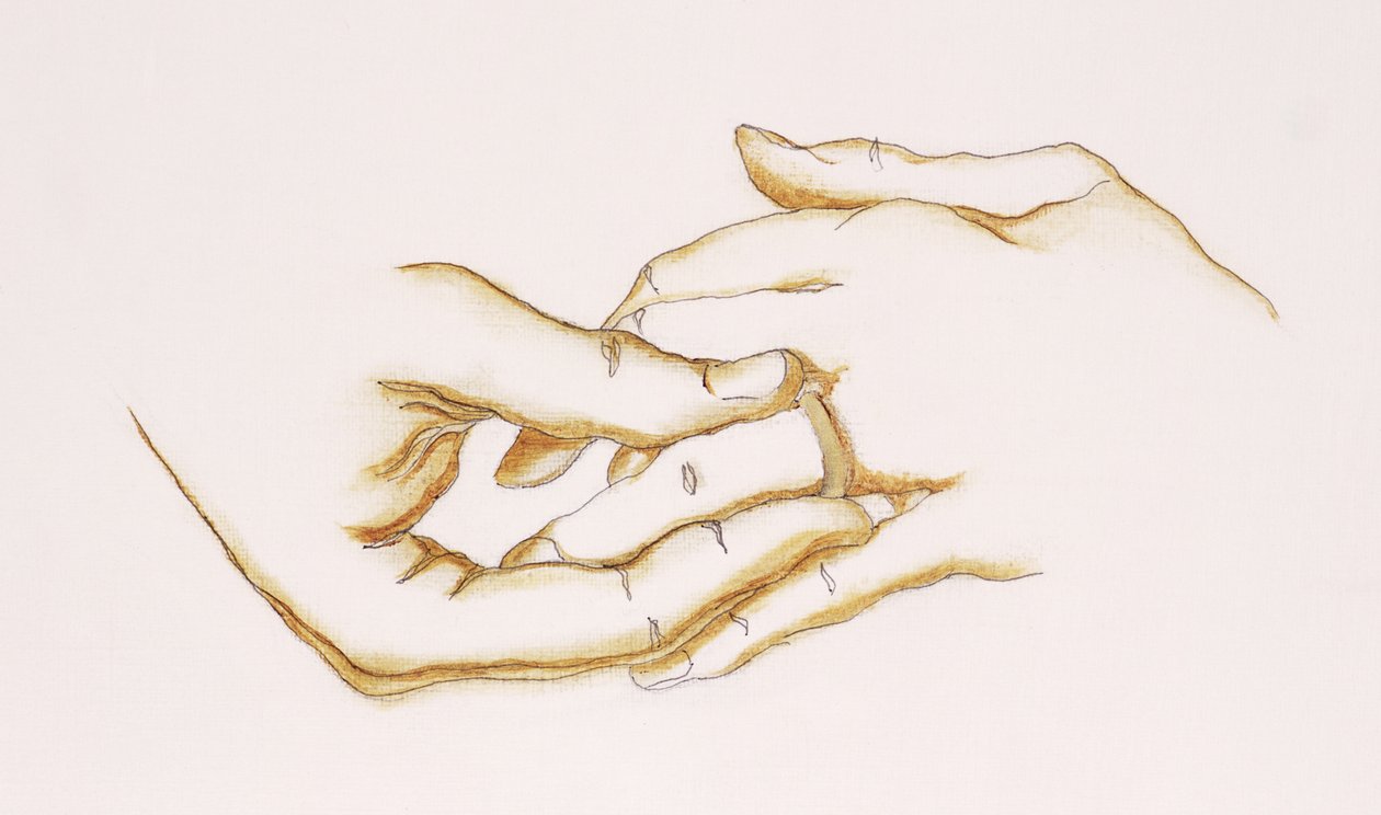 The Ring, 2007 (caneta e tinta com óleo sobre papel) de Stevie Taylor
