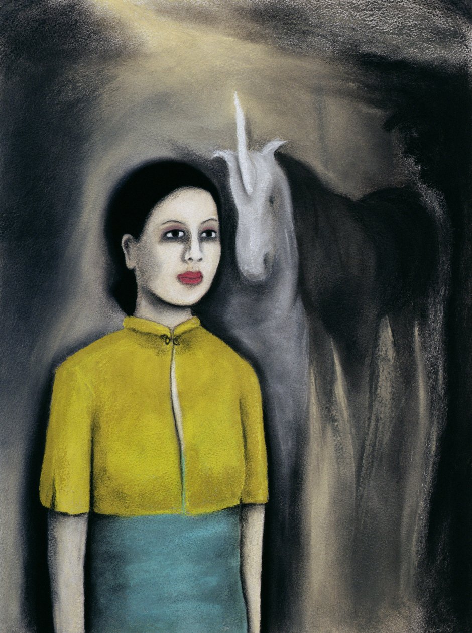 The Spell, 2000 (pastel e carvão no papel) de Stevie Taylor