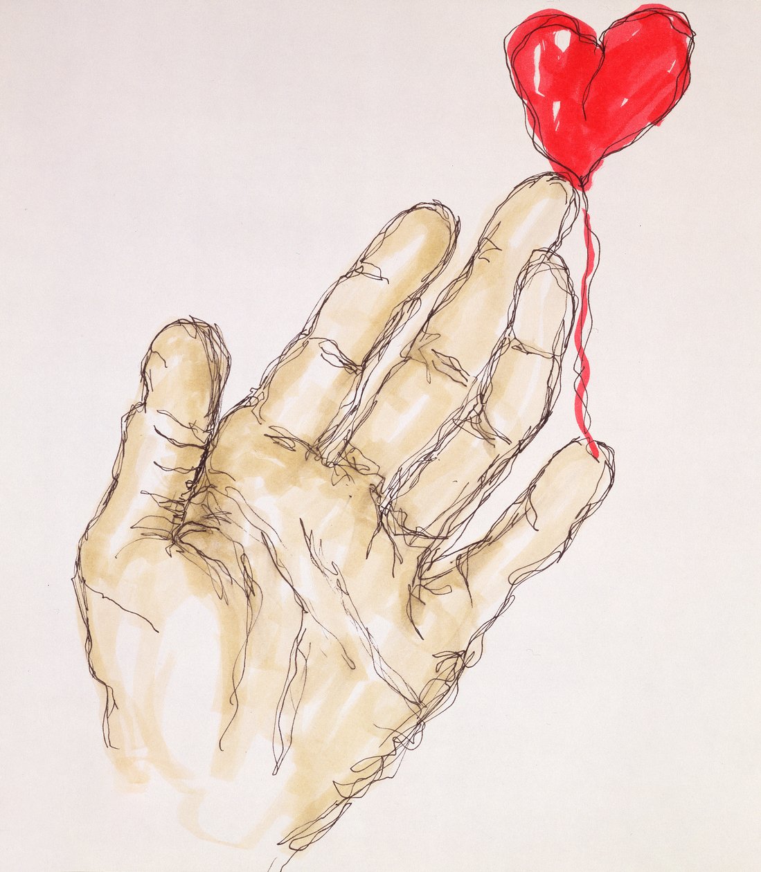 Touch Me, 1996 (caneta e wc no papel) de Stevie Taylor