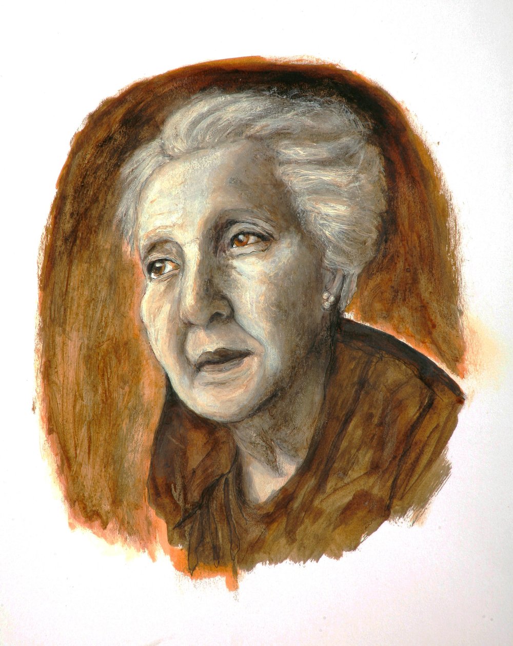 Melanie Klein, 2012 (caneta e tinta no papel) de Stevie Taylor