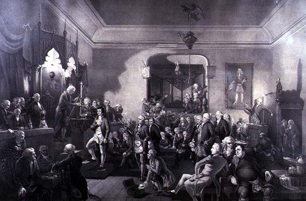 A Inauguração de Robert Burns (1759-96) como Poeta Laureado no Lodge, Canongate, Edimburgo de Stewart Watson