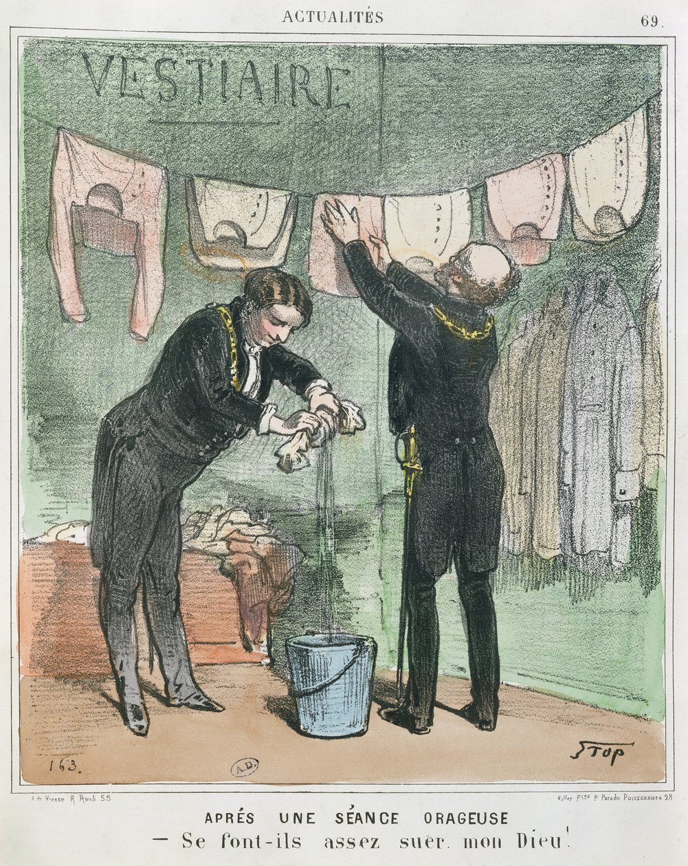 &39;Depois de uma sessão tempestuosa&39;, c.1850 de Stop