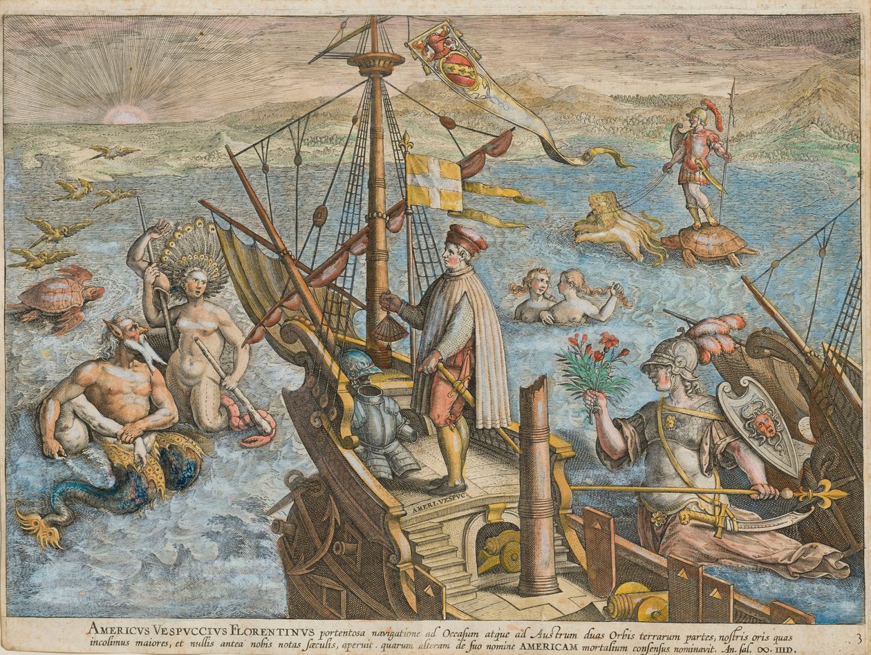 Américo Vespúcio América Retectio, 1591 de Stradanus