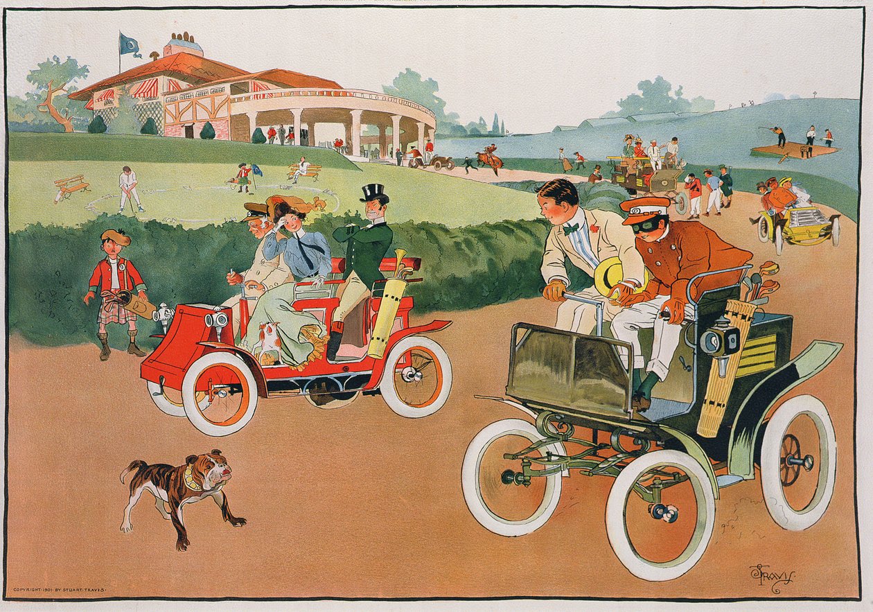 The Race from the Links, publicado por Max Williams, impresso por R.A. Welcke, Nova Iorque de Stuart Travis