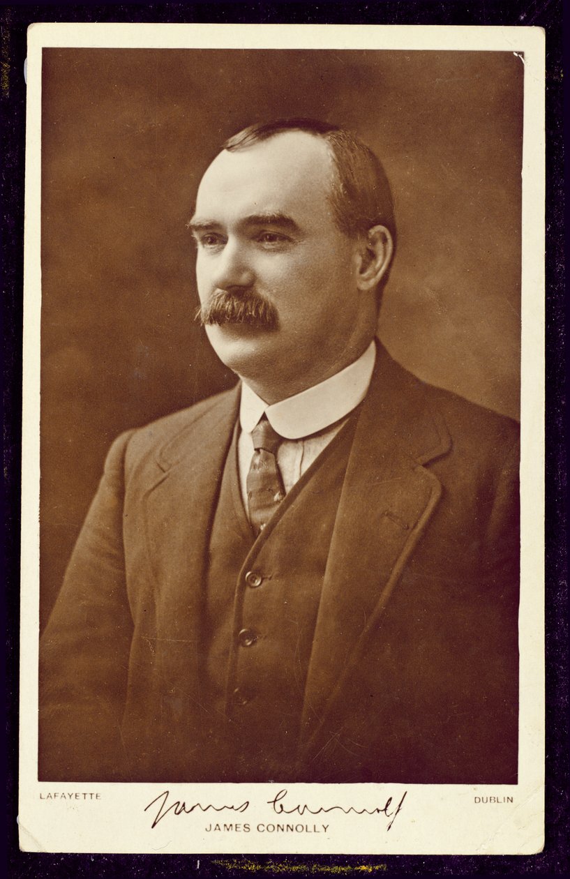 James Connolly (1868-1916) fotografado por Lafayette, Dublin, c.1910 (fotografia a sépia) de Studio Lafayette