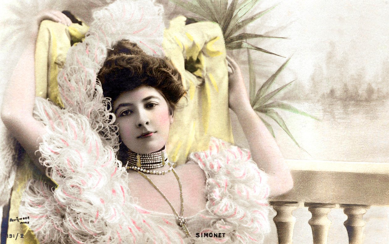 Simonet, comediante em Bruxelas, Postal, c. 1900 de Studio Reutlinger
