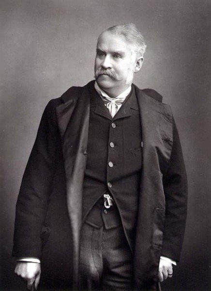 Sir William Schwenck Gilbert (1836-1911), dramaturgo, fotografia de retrato (p/b foto) de Studio Walery