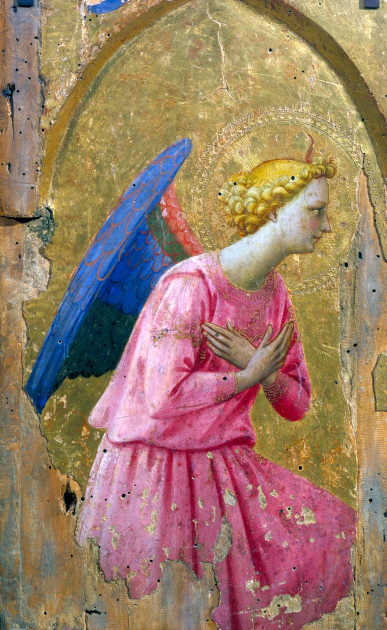 Anjo em Adoração, meados do século XV de Studio of Fra Angelico