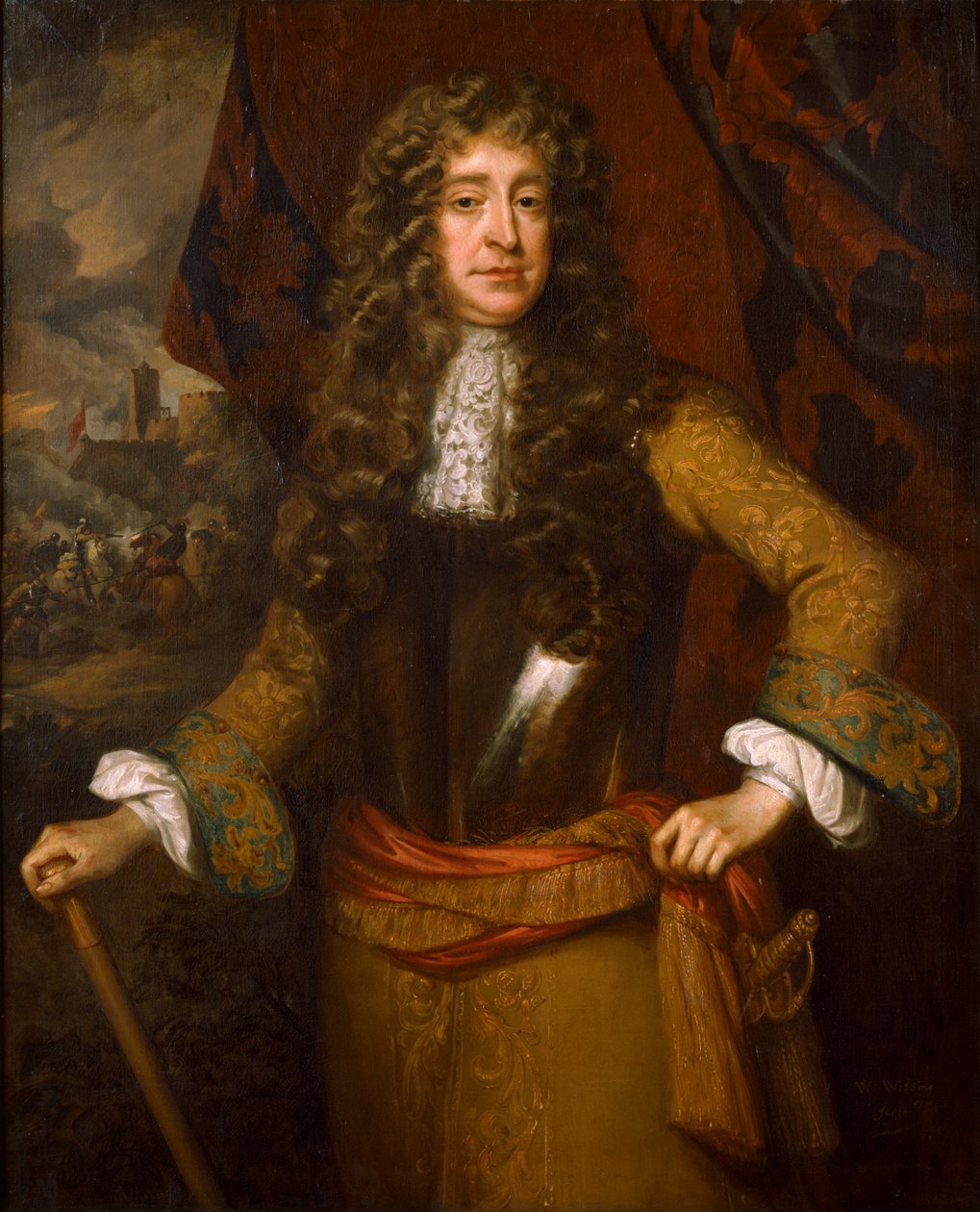 Retrato de um homem desconhecido chamado William III, final do século XVII de Studio of William Wissing