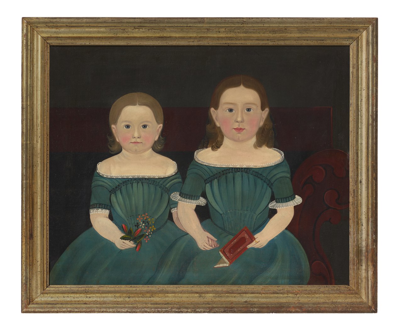 Mary e Elizabeth Hathaway, c.1849 (óleo sobre tela) de Sturtevant J. Hamblin